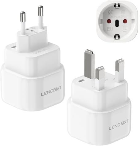 LENCENT Typ C und Typ G Kombi-Reiseadapter für Mauritius Reisesteckdose | Reisestecker Steckdose Netzadapter Stecker Adapter Stromadapter