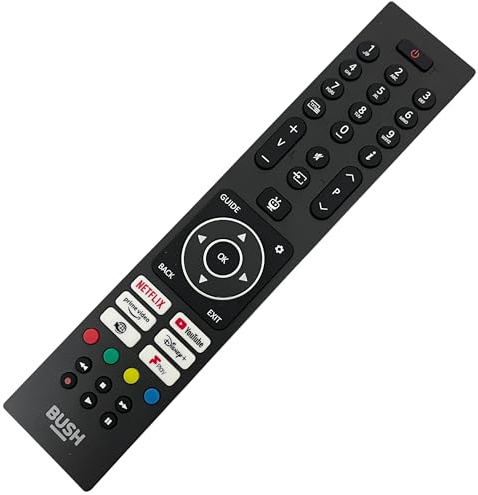 Genuine Replacement TV Remote Control Compatible with Bush RC45137T - 24HT25CB 32FT25CB 32HT25CB 40FT25CB 43FT25CB Smart LED Freely TV