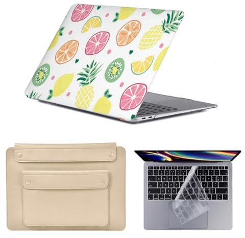HLAAJJX Hülle Muster für MacBook Air 13 Zoll Case 2025 2024 2022 mit M4 M3 M2 Chip A3240 A3113 A2681,Hartschale Schutzhülle Snap Cover & Laptop Tasche & Tastaturabdeckung,Früchte