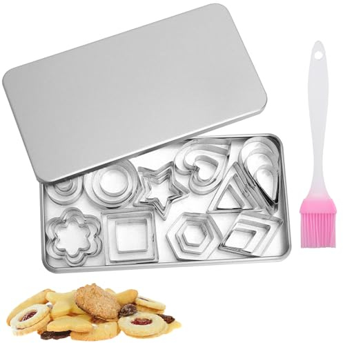 30 Mini Formine per Biscotti Geometriche in Acciaio Inossidabile