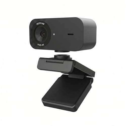 kaysunlink 4K Webcam with Microphone, UHD Ultra-HD Computer Camera with Privacy Cover & Noise-Canceling Mic, 100° Wide Angle, USB Plug & Play Pro Desktop Web Cam for Zoom, Skype, Teams, Streaming