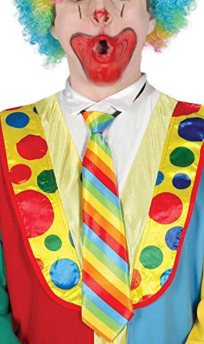 Generique - Witzige Clown-Krawatte Kostümzubehör bunt