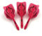 CUESOUL ROST personalisierte integrierte Dartpfeile Schäfte und Darts Flights Medium, Set von 3 Stück Beauty Pattern (CSAK-5MN6)