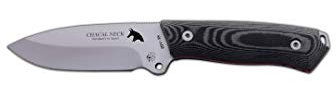 J&V Adventure Knives JV Cuchillo CHACAL Neck para Caza, Pesca, Supervivencia y Bushcraft Realizado en Albacete + Portabotellas de Regalo