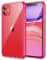 JETech Hülle für iPhone 11 (2019) 6,1, Nie Vergilbung Handyhülle Schutzhülle Case Cover mit Anti-kratzt Transparente und Rückseite (Rot)
