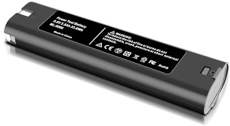 ADVNOVO 3500mAh 9.6V Ni-Mh Akku Ersatz für Makita 9.6V Akku 9000 9001 9033 9034 9600 191681-2 192533-0 192696-2 193889-4 193890-9 Ersatz für Makita 9.6V Ni-Mh Akku