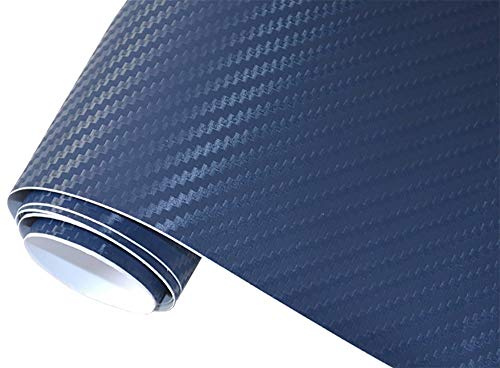 Neoxxim 18.7€/m2 Autofolie 3D Carbon Folie DUNKELBLAU 30 x 150 cm Luftkanalfolie