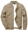 KEFITEVD Hommes Décontracté Sport Baseball Jacket Summer Bomber Vestes Cargo Coupe-Vent Militaire avec Poches,Kaki,M