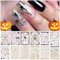 Kalolary 12 Blatt Nail Art Aufkleber Halloween Selbstklebende Aufkleber Abziehbilder wasserdicht Maniküre Dekor für Mädchen Fingernägel Zehennägel