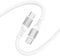 Weduda USB C to USB C Cable 100W 1.8m, Soft Silicone USB C Charger Cable, Type C Charger Cable Fast Charging for MacBook Pro 2021, iPad Pro 2021, iPad Air 4, Galaxy S21, Pixel, Switch, (White)