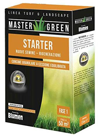 CONCIME GRANULARE STARTER PER PRATO 1.5KG NUOVE SEMINE RIGENARAZIONE BLUMEN