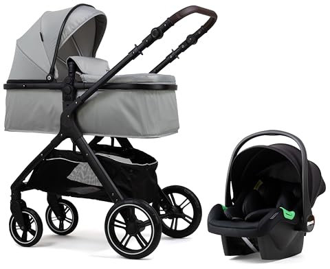 Pixini Nelio Kinderwagen Set 3in1 (glossy silver)