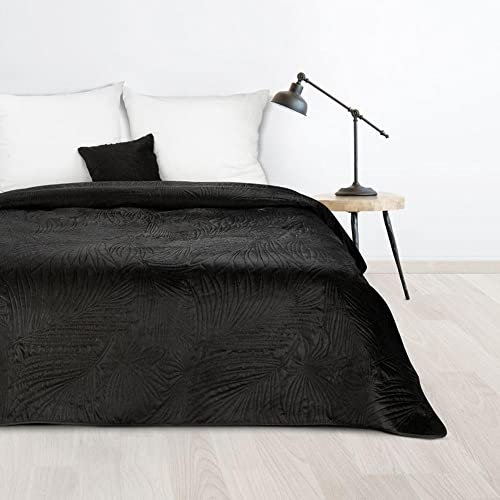 Eurofirany Tagesdecke D91 LUIZ 4 170X210 cm SCHWARZ