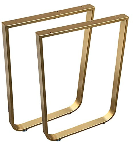 ZXFDM Pieds de Meuble Pied de Table en Forme de U, Pieds de Meuble en métal Pieds de Table Basse, Pieds de Table dorés, avec vis de Montage