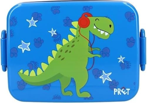 Pret - Caja de merienda para almuerzo, Dinosaurio, para niños, guarderías infantiles, escuelas, vacaciones, comida de 16 cm, para niño