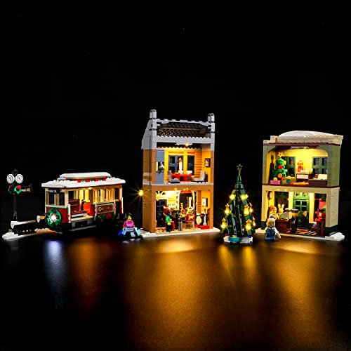 GEAMENT LED Licht-Set Kompatibel mit Lego Holiday Main Street - Beleuchtungsset für Creator 10308 Baumodell (Modell-Set Nicht enthalten)