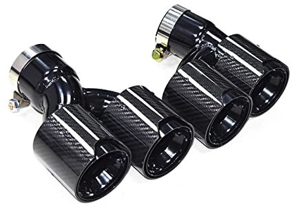 Auspuffblende Doppel-Auspuffspitze Aus Satiniertem Stahl H-Form-Endrohr-Auspuffrohrdüse Für BMW 525i 528i 530i G30 G31 2018 5er Auspuff Endrohr