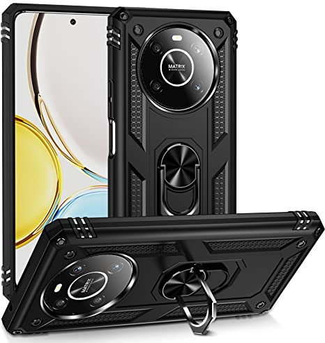TINGYR Case for Honor X9 5G, 360 degree Rotating Ring Holder, TPU/PC Shockproof Phone Cover, Hard, Full Body Protection Cover, Phone Case for Honor X9 5G.(Black)