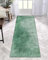 Läufer Teppich Lang Flur rutschfest Waschbar 100X300CM Küche Korridor TeppichLäufer für Flur Dunkle Grün Schlafzimmer Wohnzimmer Polyester Teppichmatte Dauerhaft, Anpassbar Küchenteppich Meterware