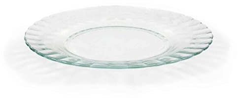 Acan Pack de 6 Platos Llanos de Vidrio, Mezclas, Cocina, repostería, ensaladas, Servir, Dimensiones 2,5 x 22,5 cm (Altura x diámetro)