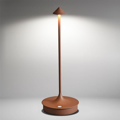 Leomix Tischlampe Kabellos LED Tischleuchte Kabellose Akku Tischlampe Aufladbar 4000mAh Tischlampe Touch Dimmbar Outdoor Tischlampe IP54 Wasserdicht für Restaurant/Bar/Garten/Balkon/Esstisch