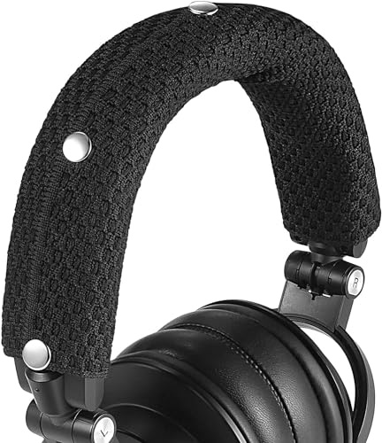 Replacement Headphone Headband Cover for AKGs, Senheiser, Sony,ATH,Audio-Technica,Shure,Panasonice Headsets,Headband Cushion Easy Installation No Tool Needed(Black)