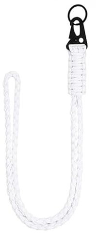 Heavy Duty Paracords Lanyard with Buckle Glow in The Dark Strong Hanging Rope for Keychain Necklace Whistles Strap Portable White