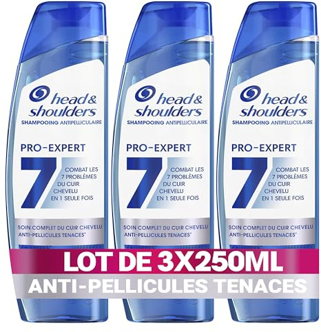 Head & Shoulders Pro-Expert 7 Anti-Schuppen-Shampoo gegen hartnäckige Schuppen, 3 x 250 ml, bekämpft 7 Probleme der Kopfhaut, umfassender Schutz, klinisch erwiesen, bekämpft hartnäckige Schuppen*