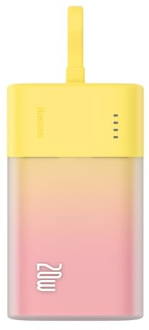 Baseus Powerbank Popsicle 5200mAh 20W Lightning/USB-C Yellow/Pink