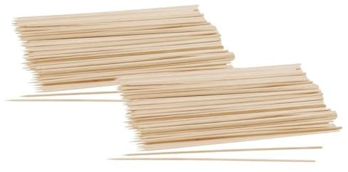Fackelmann 9932250 Lot de 100 Brochettes en Bois Certifié Fsc, Pics à Grillades et Barbecues Écoresponsables, Piques Bois, Bois Certifié Fsc, 25cm