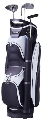 VEVOR Golf Cart Bag with 14 Way Organizer Divider Top, 36” Multiple Pockets Premium Nylon Cart Bag, Durable Golf Bags with Handles & Dust Cover & Detachable Straps for Men & Women, Black Color-Block