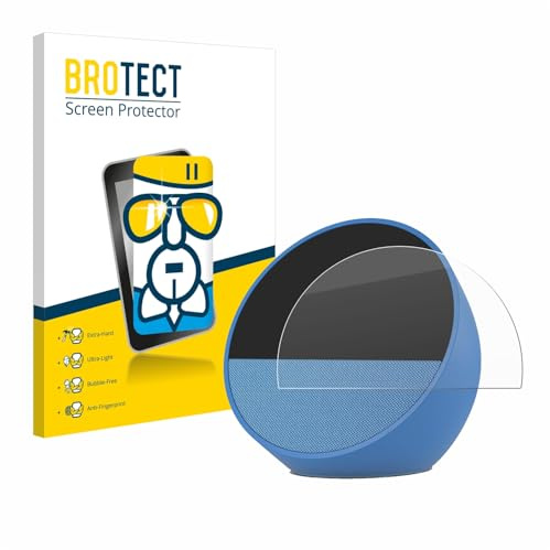 BROTECT Schutzglas für Amazon Echo Spot 2024 | Transparenter Displayschutz Made in Germany Schutzfolie Panzer Folie Glas 9H Anti-Fingerprint Einfache Montage Clear