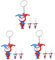 ibasenice 9 STK Lustiger Anhänger Bookmark schlüsselanhänger Kinder schlüsselkette geschenksäckchen Fastnacht Accessoires PVC-Anhänger Künstlicher Clown-Anhänger Schlüsselringe Legierung