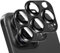 LucBuy 2 Pièces Protecteur D'objectif D'appareil Photo pour 12 Pro, Décoration de Téléphone en Aluminium à Texture 3D, Protection Complète de L'appareil Photo en Titane
