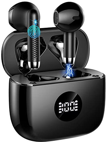 Wireless Earbuds, Bluetooth 5.4 Headphones, in Ear Earphones with 4 ENC Noise Cancelling Mics, 40H Playback HiFi Stereo Earbuds with Mini Case, IP7 Waterproof Ear Buds with USB C Charging, LED Display