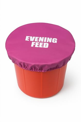 Bow & Arrow Equestrian Horse Feed Bucket Cover – Durable Stable Yard Cover for Morning/Evening Feed – Protects Horse Feed from Dust, Insects & Dirt – Fits Standard Horse Feed Bucket Easily