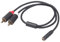 Votvlog 3,5 mm Femelle vers 2 RCA Mâle Audio Stéréo Adaptateur, Câble RCA Jack 3.5mm Femelle vers 2 RCA Mâles, Câble RCA Jack 3,5mm vers 2 RCA, Câble Répartiteur AUX RCA Y en Nylon Tressé