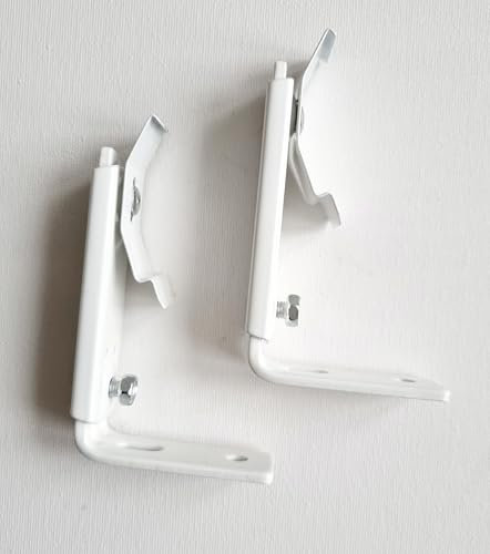 Wandwinkel Wandhalter für Vertikaljalousie Lamellenvorhang Zubehör Deckenmontage Wandmontage 2 Stück Wandträger aus Metall Lamellenbreite 89 mm und 127 mm verstellbar ausziehbar (Weiß)