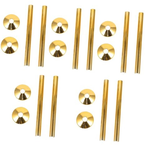 Housoutil 10sets Radiator Covers Chrome Pipe Covers Base Decorative Radiator Escutcheon Plate Central Sleeve for Decoration