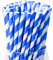 100 pailles en papier biodégradables bleues - 6x197mm, pailles jetables écologiques et compostables pour mariages, anniversaires, baby showers et fêtes - Accessoires parfaits pour vos événements