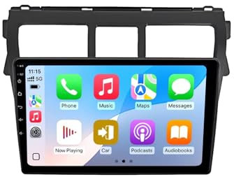 Android 13 2 DIN Pantalla Táctil Radio 9 Coche Pantalla para Toyota Yaris 2007-2012 con Enlace Espejo/Navegación GPS/Radio FM/BT/Mandos Volante/Reproductor Multimedia(2+32G)