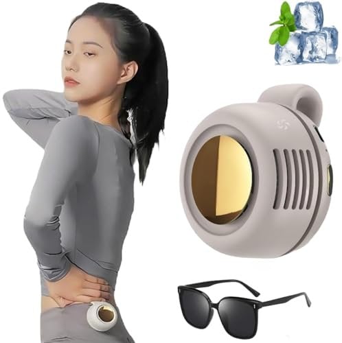 Small Clip Fan, Portable Silent Mini Bladeless Whirlwind Fan for Waist Clip,Rechargeable Clip-On Hands-Free Fans 3 Speeds, Waist & Neck Wearable Cooling Fans for Outdoor/Travel/Office/Shirt (Gray)