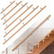 Hebitod Corrimano in legno di faggio, ringhiera per scale, 120 cm, con supporto a parete, corrimano in legno antiscivolo, per scale, corridoi, scale da giardino, balcone, soffitta