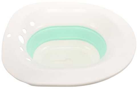 jojofuny Bidet Pieghevole per Bagno Resistente per Pulizia Intima Adatta Donne e Anziani Design Compatto per Standard Bianco e Verde