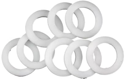 50–200 Stück M2 M2.5 M3 M4 M5 M6 M8 M10 M12 weiße PTFE-Dichtungen Kunststoff-Unterlegscheibe Isolierungsdichtung Ring Abstandshalter Abdichtung O-Typ-Dichtung Unterlegscheiben Hardware(M2x4x0.2mm(200p