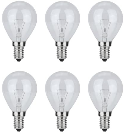 B4U Scentsy Bulb for Warmers, Dimmable E14 Wax Warmer Bulbs, 2700K Warm White, G45 Small Edison Screw Light Bulbs for Mid Size Warmers, Oven, Up to 300°C