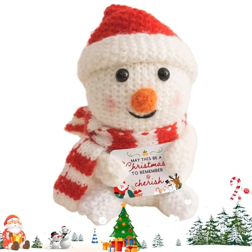 Häkeltiere, mit Karte und Verzierung, gestrickt, Plüsch, zum Häkeln, für Schreibtische, Kinder, Erwachsene, Valentinstag, Auto, Weihnachten, Abschlussfeier, Regale