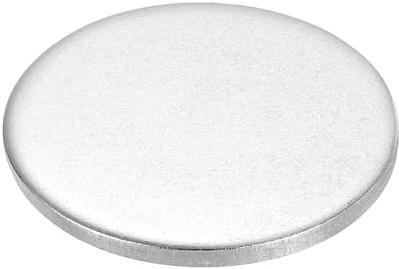 QUARKZMAN Paquete De 12 Discos De Acero Inoxidable 1-9/16(40mm) Diámetro | 0.1(2.5mm) Espesor, Laminas Redondas De Metal, Para Grabado Etiquetas Placas Planas Para Grabado Y Troquelado