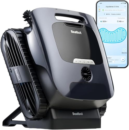 Beatbot AquaSense 2 Ultra Robot Piscine sans Fil, Aspirateur 5-en-1 (Fond, Surface, Marches), Navigation IA & Évitement d'obstacles, Clarification de l'eau, WiFi & App