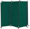 QUICK STAR 2 Stück Paravent 3 Teilig 170 x 165 cm Stoff Raumteiler Trennwand Balkon Sichtschutz Stellwand Faltbar Grün